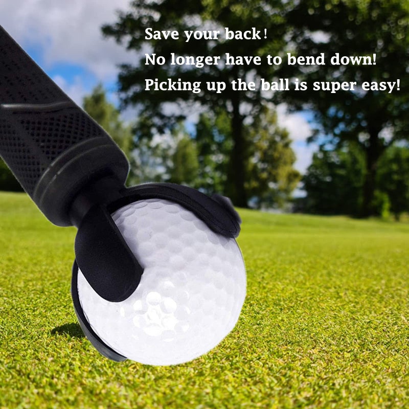 Baitaihem 6 PCs Golf Ball Pick Up Retriever Claw Sucker Tool 4-Prong for Putter Grip Golf Accessory,Black (Style A) - Image 5